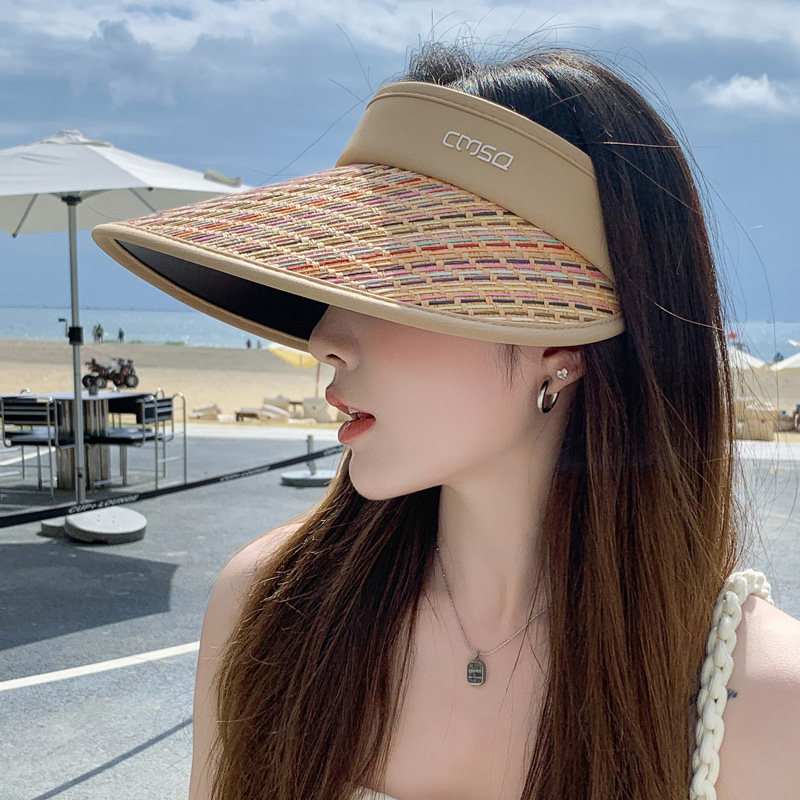 空顶防晒帽女夏季抗UV大帽檐