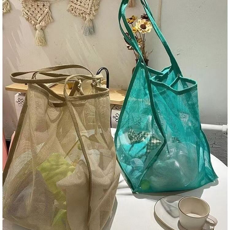 大容量网纱透明托特包新