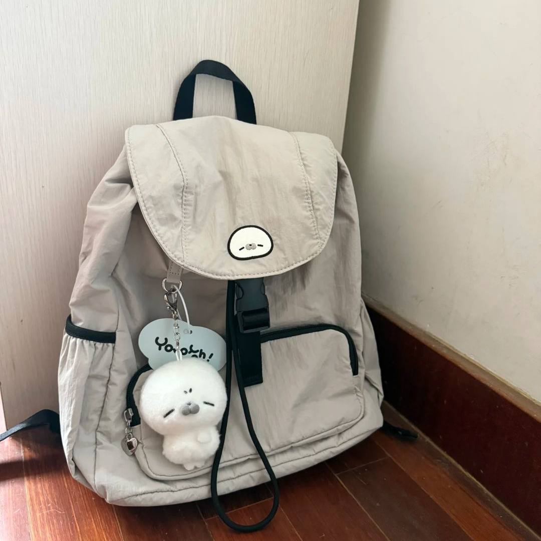 冰感灰!尼龙抽绳后背包大容量