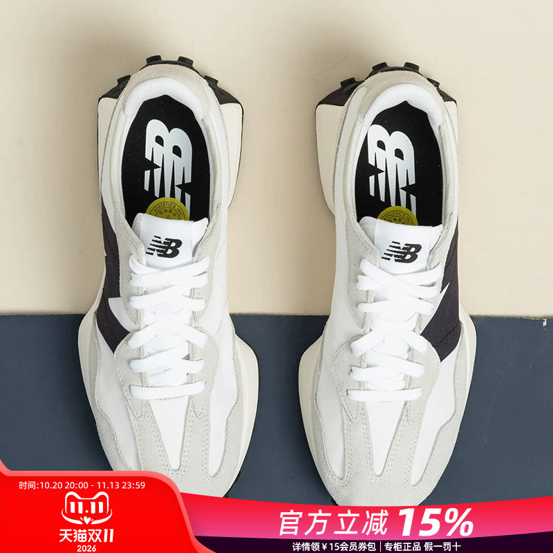NEWBALANCE NB官方正品男女鞋秋季新款327系列海盐色休闲运动鞋女