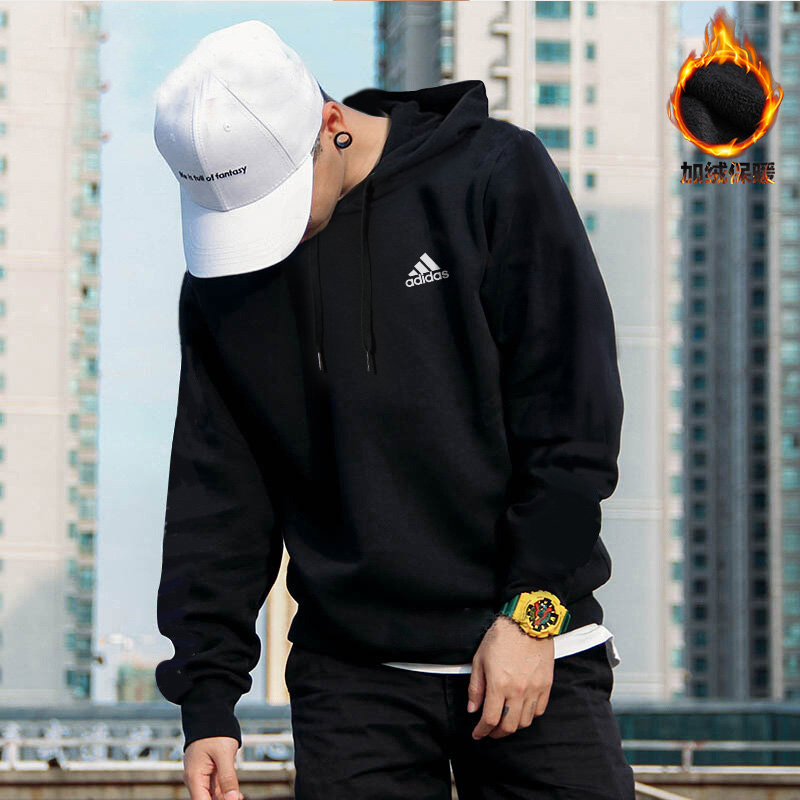 Adidas阿迪达斯卫衣男连帽官方旗舰正品2025春秋新款套头衫外套男