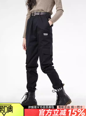 阿迪达斯三叶草工装裤女春季官方旗舰正品收口休闲裤长裤女GD3071