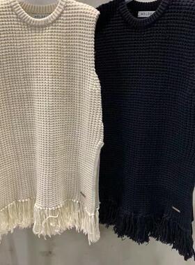 正品现货秋冬韩国东大门HELDER流苏羊毛编织连衣裙