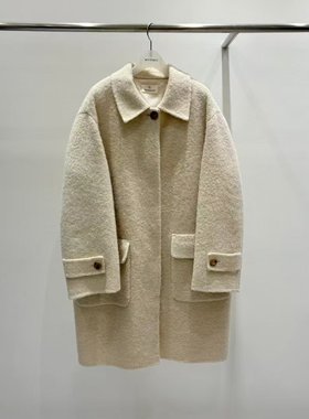 正品百分百韩代现货韩东大门WOODSAGE羊毛苏丽羊驼绒大衣