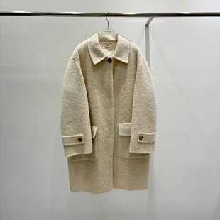 正品百分百韩代现货韩东大门WOODSAGE羊毛苏丽羊驼绒大衣