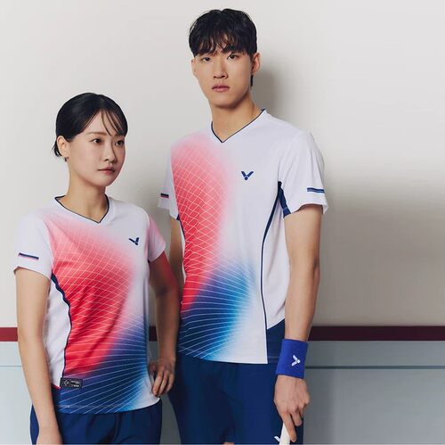 2026春夏新款VICTOR维克多韩国羽毛球服男女款运动渐变透气短袖08