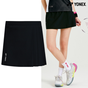 2026春夏韩国YONEX尤尼克斯新款羽毛球服短裙女款运动速干裙子黑