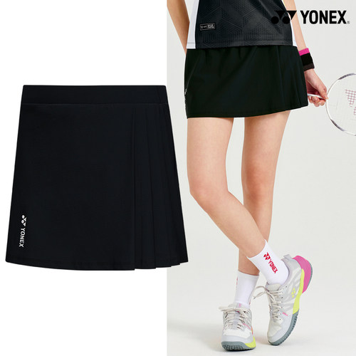 2026春夏韩国YONEX尤尼克斯新款羽毛球服短裙女款运动速干裙子黑