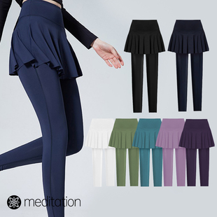 假两件速干 运动网球服女裙裤 秋冬新款 meditation韩国羽毛球服裙裤