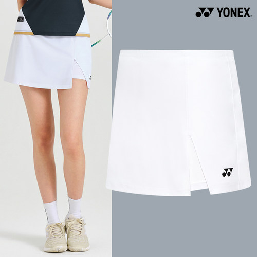 2026春夏韩国YONEX尤尼克斯新款羽毛球服短裙女款运动速干裙子白