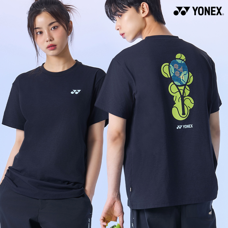 2025秋冬新款YONEX尤尼克斯韩国网球服短袖男女同款透气运动上衣