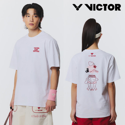 2026春夏新款VICTOR维克多韩国羽毛球服男女同款运动休闲短袖T恤2
