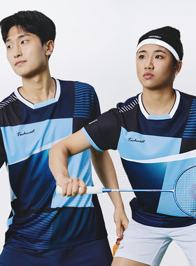 2025秋冬新款Technist韩国羽毛球服男女运动速干透气短袖上衣T02