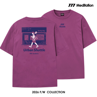 韩国2026秋冬meditation新品羽毛球服短袖男女同款运动装速干T恤