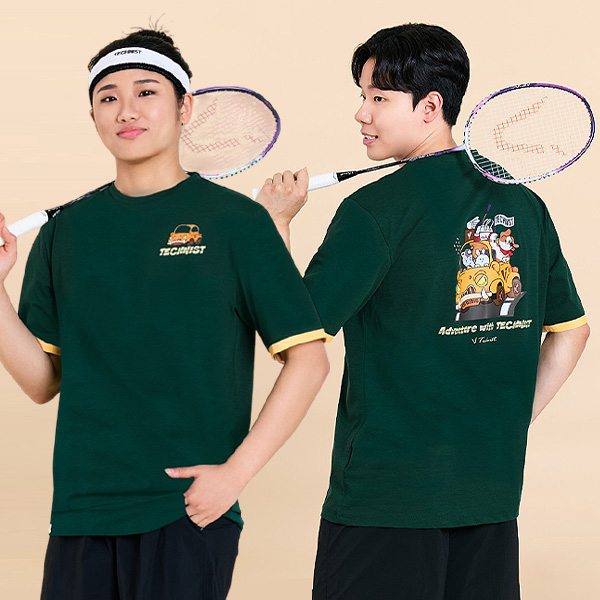 2025秋冬新款Technist韩国羽毛球服男女同款速干运动短袖休闲T恤3