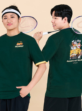 2025秋冬新款Technist韩国羽毛球服男女同款速干运动短袖休闲T恤3