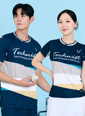 2025秋冬新款Technist韩国羽毛球服男女运动速干透气短袖上衣T15