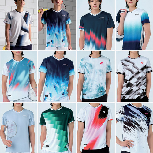 2025春夏新款YONEX尤尼克斯韩国羽毛球服短袖男女款速干运动T恤合