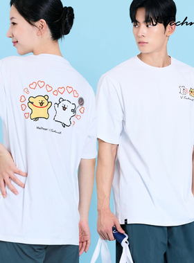 2025秋冬新款Technist韩国羽毛球服男女同款速干运动短袖线条小狗