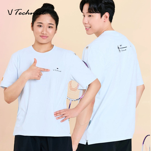 2025秋冬新款Technist韩国羽毛球服男女同款速干运动短袖休闲T恤8
