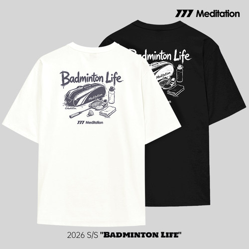 韩国2026春夏meditation新品羽毛球服短袖男女同款运动速干T恤27
