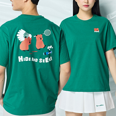 2025春夏新款韩国PGNC羽毛球服男女同款短袖透气运动上装T恤球服9