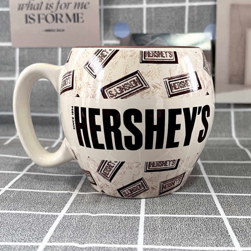 包邮美国进口HERSHEY'S好时巧克力豆马克杯陶瓷咖啡牛奶水杯子