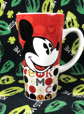 美国进口可爱卡通米奇头MICKY MOUSE实用水杯咖啡随手杯周边礼物