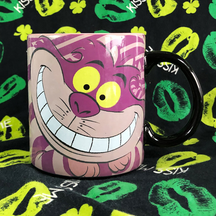 美国进口爱丽丝梦游仙境妙妙猫柴郡猫玫红变色杯陶瓷水杯马克杯子