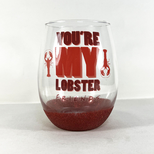 美国进口老友记friends周边龙虾大容量玻璃杯威士忌酒杯透明水杯
