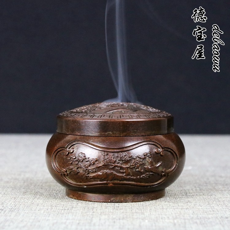 纯铜精雕梅花手炉暖手炉大号中式檀香炉莲花镂空宣德炉禅意薰香炉