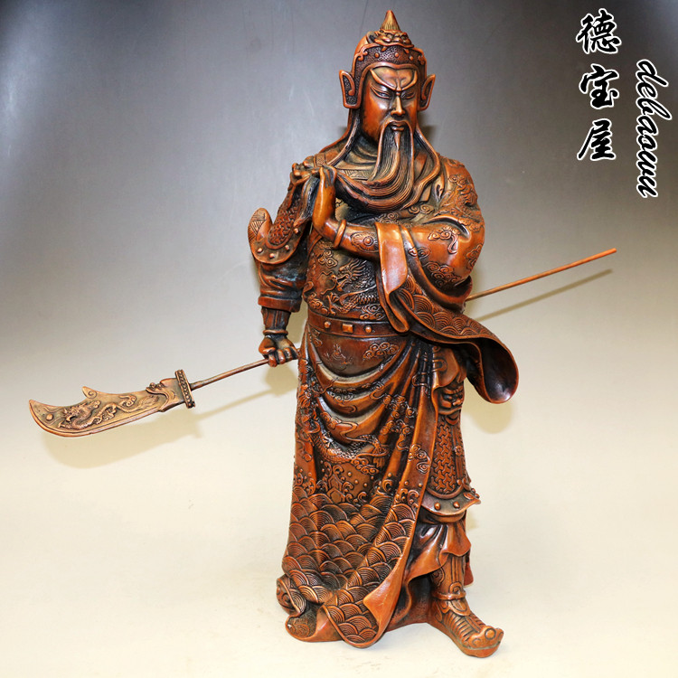 关帝庙黄铜摆件武财神