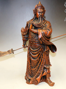 关帝庙黄铜摆件武财神