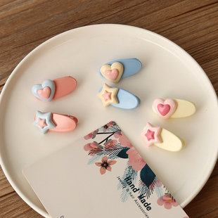 儿童发夹发卡宝宝可爱星星爱心夹子百搭小女孩边夹碎发刘海夹发饰