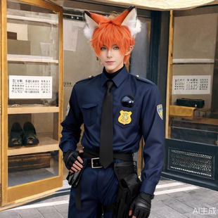 尼克狐尼克衣服成人儿童男童疯狂动物城2兔子警官cos服制服套装