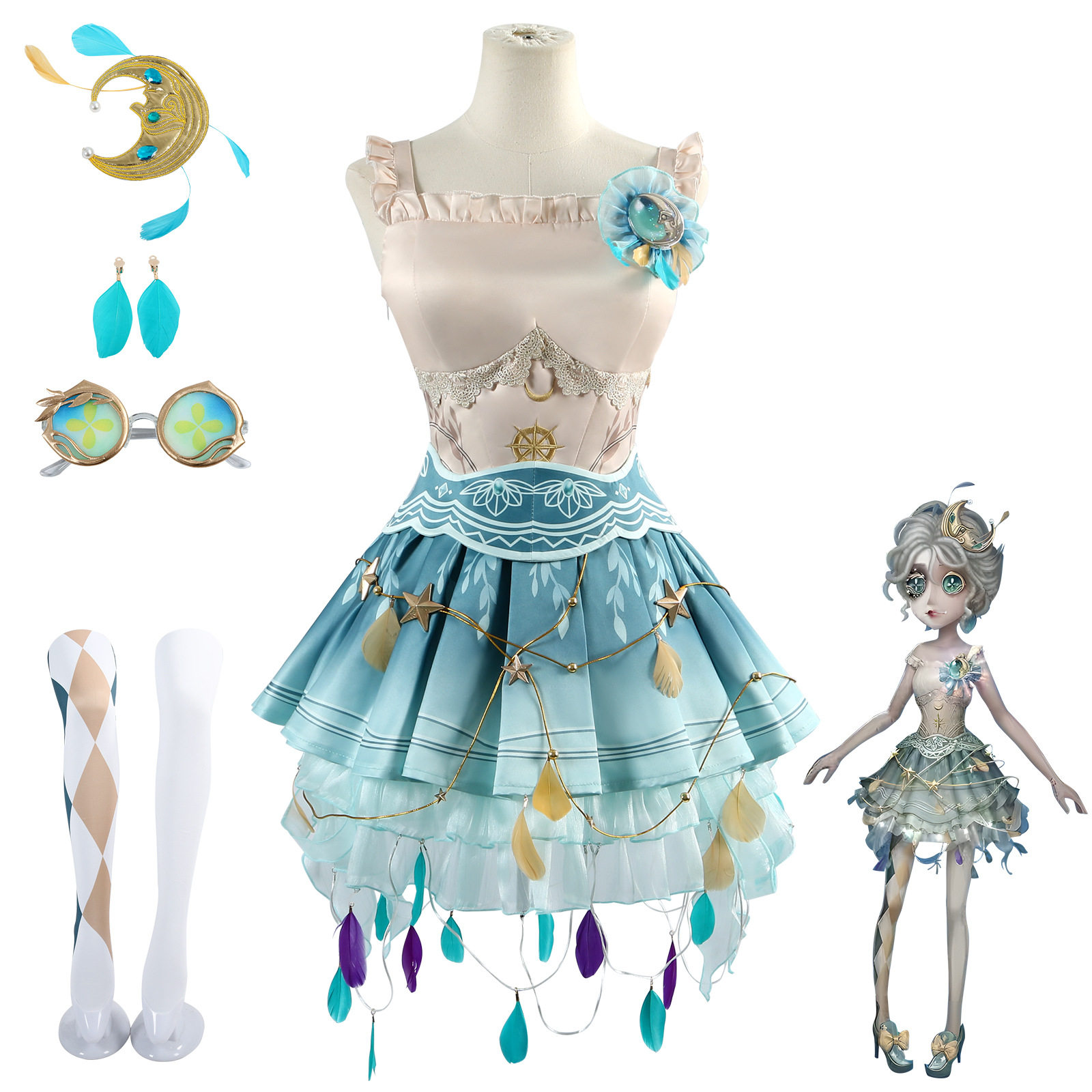 第五人格cos服舞女流离的月光奇珍时装cosplay二次元角色扮演服装图片