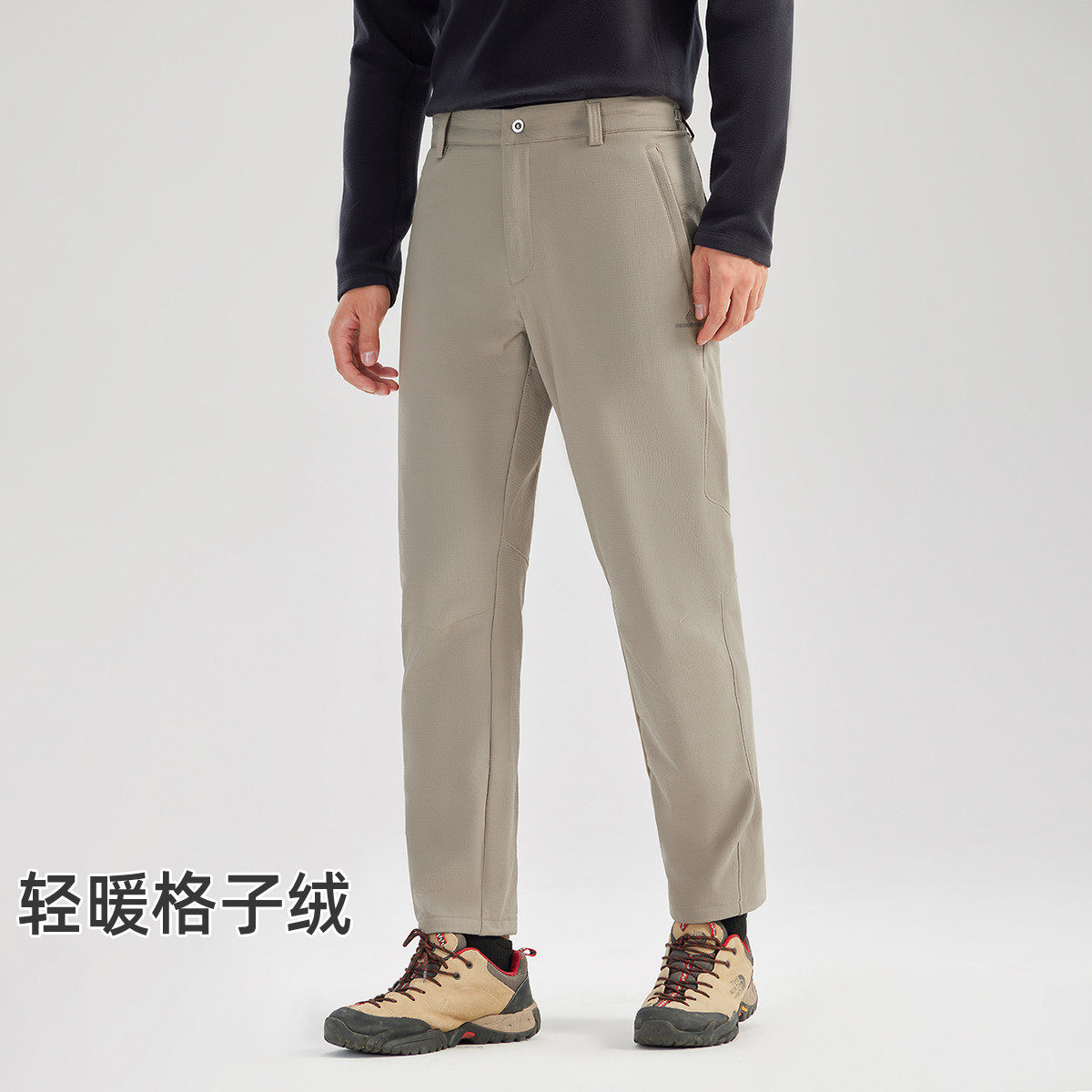 拓路者休闲直筒裤男款25年冬季新款防泼透气长裤加绒日常通勤裤子