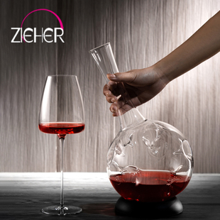 德国进口ZIEHER手工制水晶玻璃醒酒器轻奢家用快速醒酒湍流分酒器