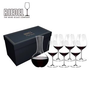 奥地利RIEDEL进口水晶红酒杯醒酒器家用酒具套装乔迁送礼7件礼盒