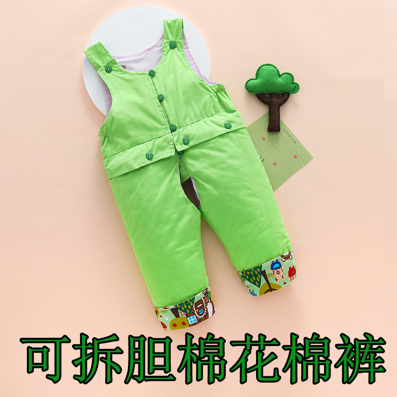 加厚背带裤可拆胆手工棉花棉裤活里活胆冬季加厚棉裤