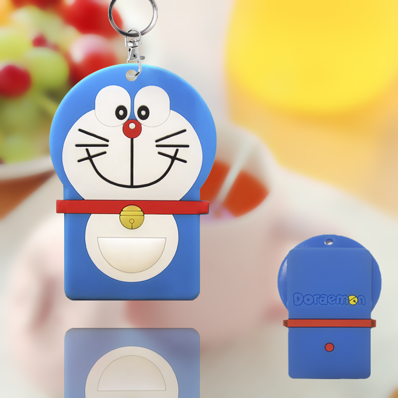 卡通大黑猫公交证件刷卡夹钥匙扣一卡通IC饭卡全包软硅胶个性卡套