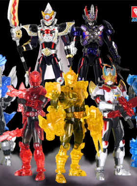 正版奥迪双钻新铠甲勇士刑天小队套装第二弹盲盒人偶可动拼装玩具