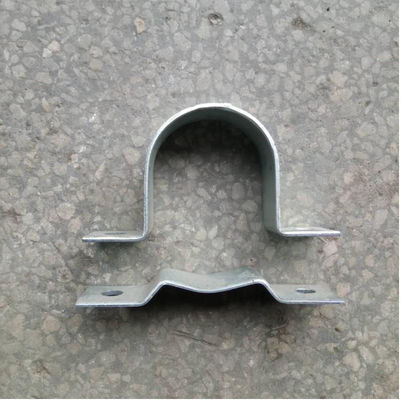 加厚交通标志牌专用抱箍带底衬热镀锌材质3寸管卡箍路牌加固卡箍