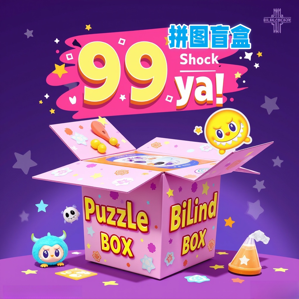 盲盒拼图随机款惊喜拆箱高难度益智玩具超多选择潮玩礼物送男女友