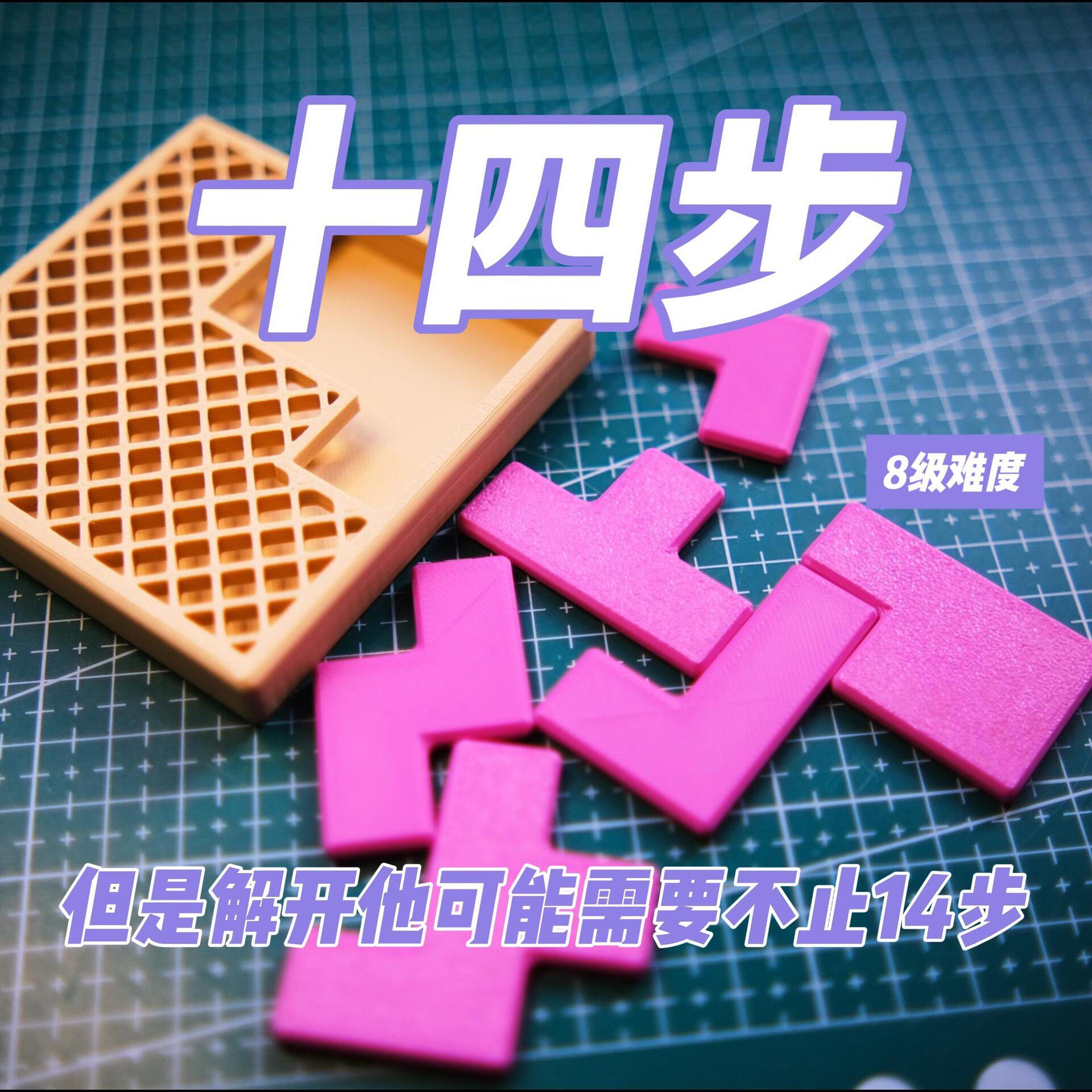 Puzzle 8级难度镜子托盘装箱拼图解密盒子力的圣诞礼物收纳挑战吗