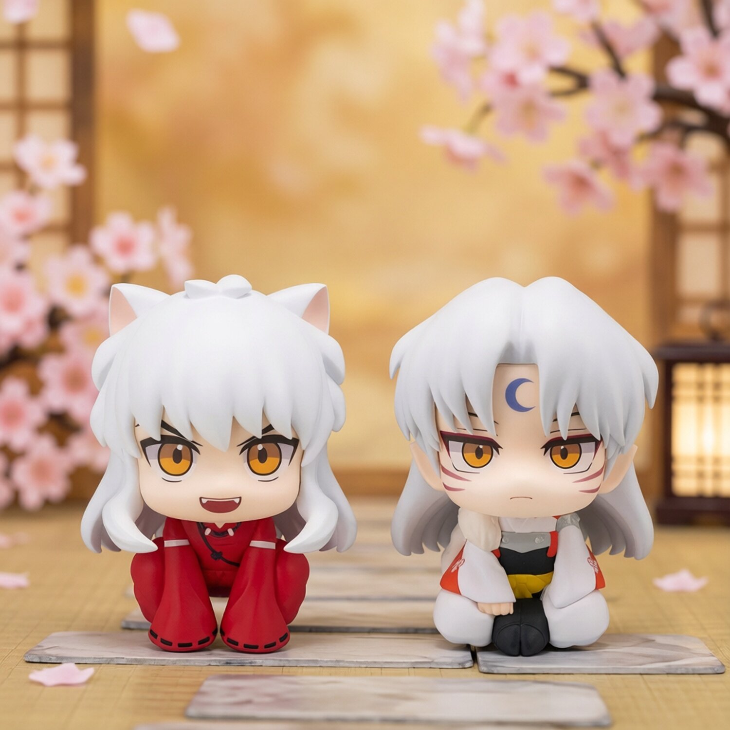 有货 MegaHouse 犬夜叉 look up 犬夜叉&杀生丸 Q版手办套装图片