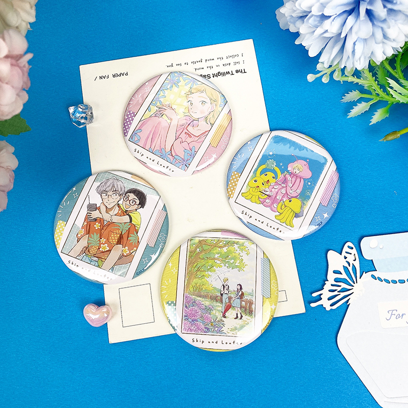 日本正版 跃动青春 彩绘贺图系列马口铁徽章盲盒 周边谷子