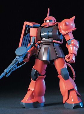 有货 万代 HGUC 1/144 032 夏亚专用 红扎古2 拼装模型