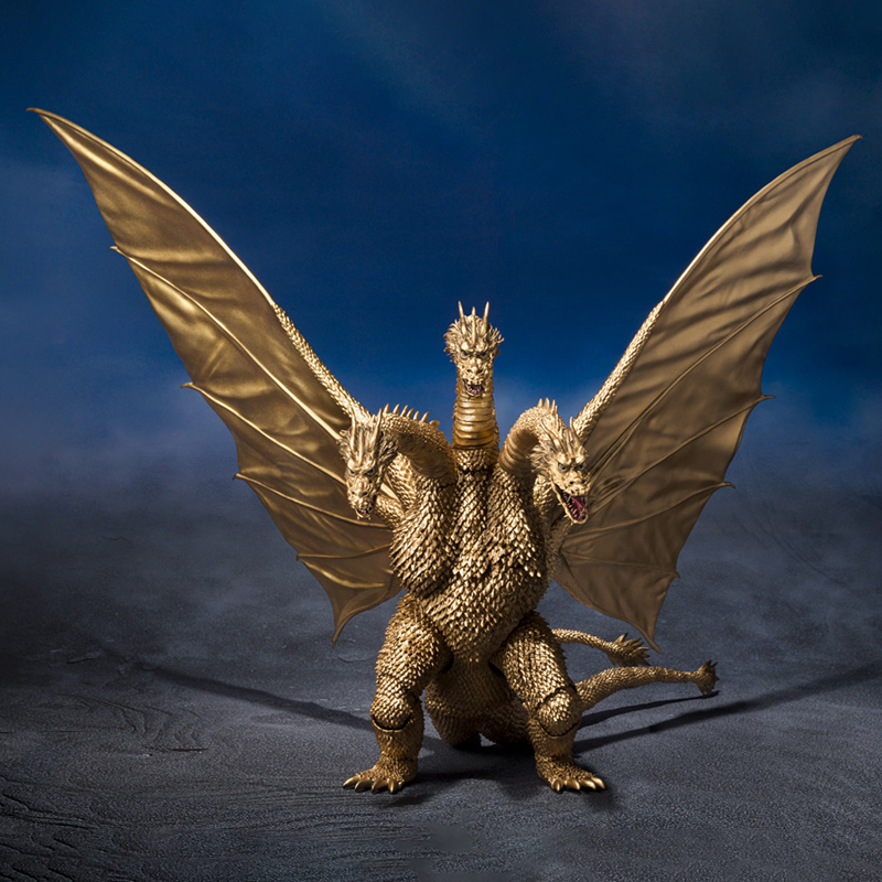 有货 万代 SHM 哥斯拉1972 王者基多拉 怪兽 三头龙 可动手办模型