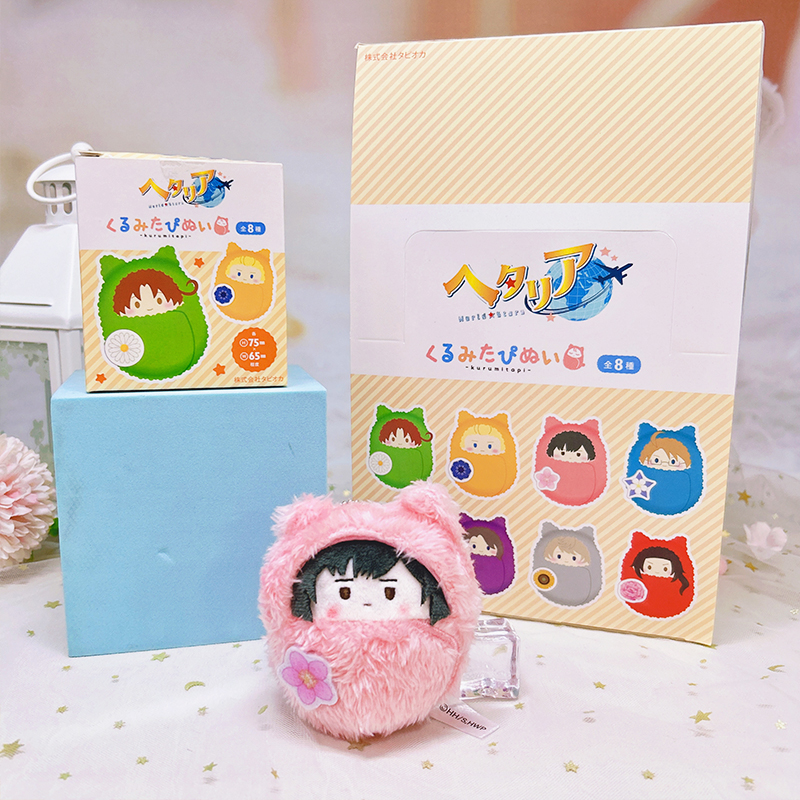 日本正版 TAPIOCA黑塔利亚掌心毛绒公仔盲盒 周边谷子